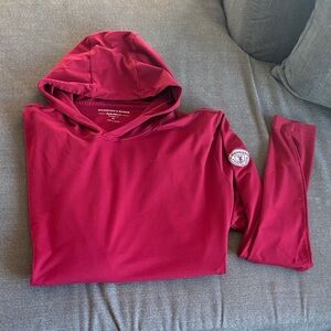 Holderness and Bourne Mens xl red golf hooded pullover Medinah country club